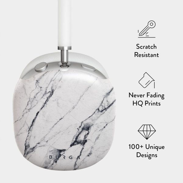 Satin White - Marble AirPods Max Case For Discount - Image 2