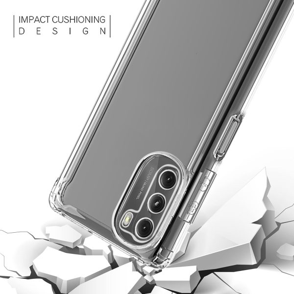 Reiko High Quality 2X Clean PC & TPU Bumper Case in Clear for Motorola Moto G 5G (2022) | MaxStrata For Sale